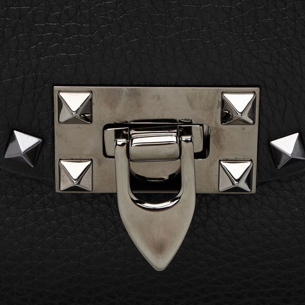 Valentino Grainy Calfskin Rockstud Flip Lock Flap Small Crossbody - Picture 9 of 12